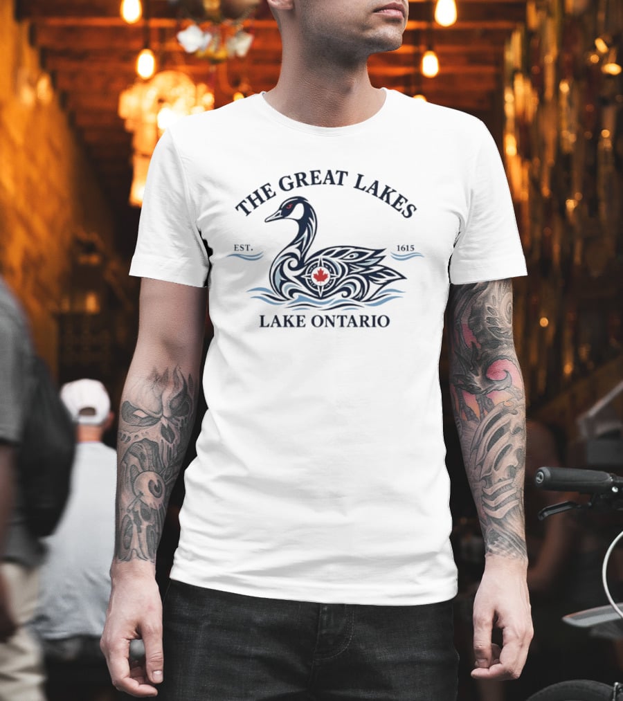 The Great Lakes Canada Goose Lake Ontario Est 1615 T-Shirt