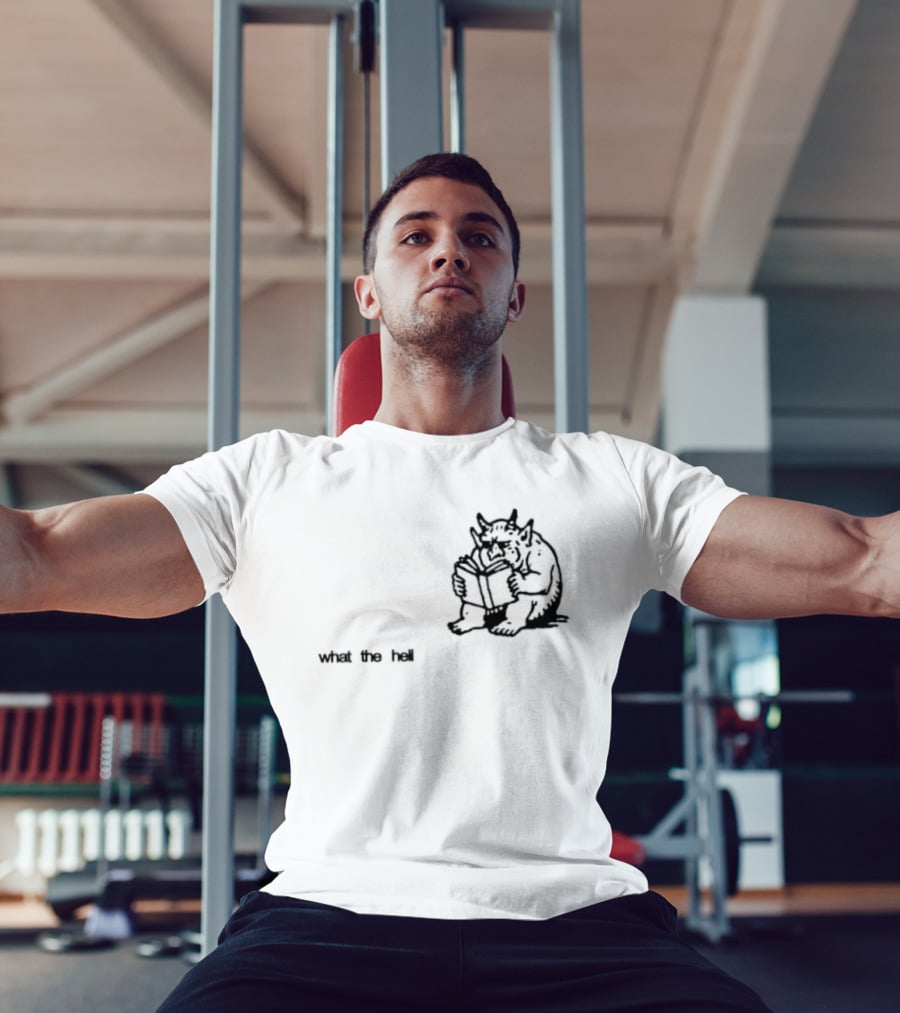 What The Hell Devil Reading Book What The Hell T-Shirt
