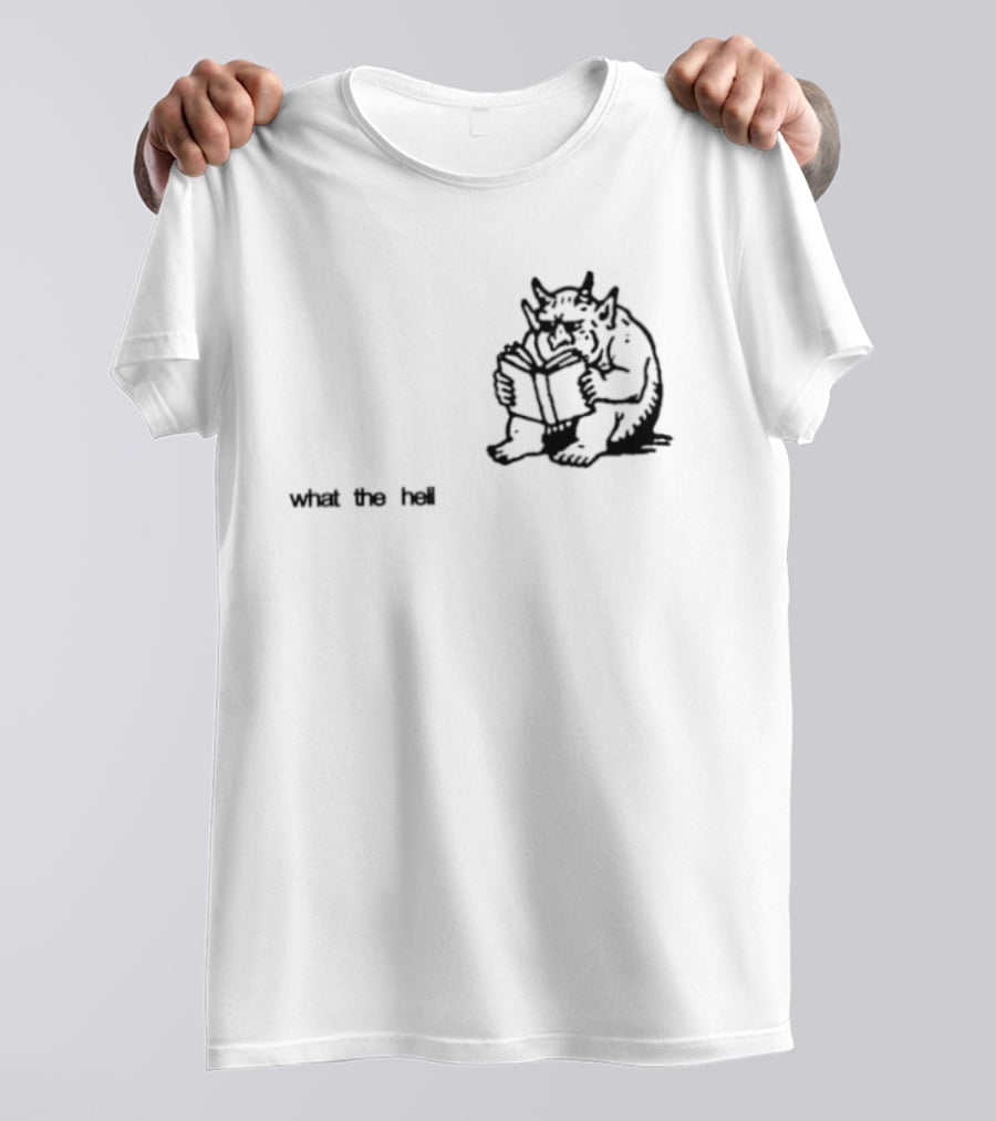 What The Hell Devil Reading Book What The Hell T-Shirt
