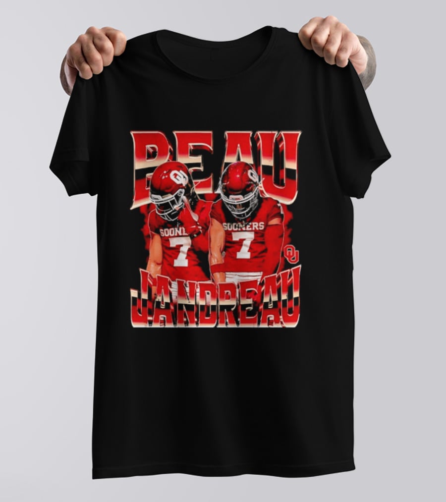 Beau Jandreau Oklahoma Sooners Football Number 7 NCAA Player Collage T-Shirt