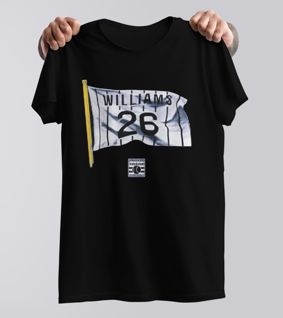 Billy Williams 26 Chicago Cubs Flag National Baseball Hall Of Fame T-Shirt