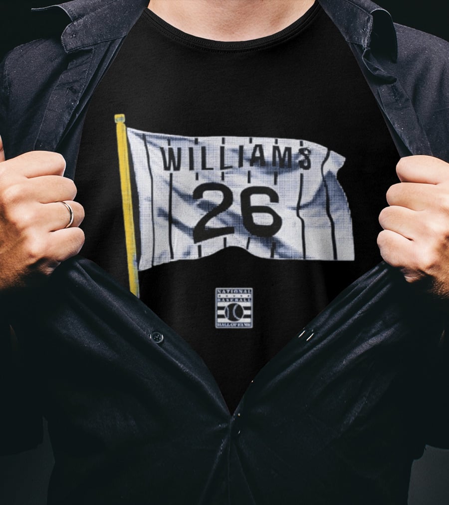 Billy Williams 26 Chicago Cubs Flag National Baseball Hall Of Fame T-Shirt