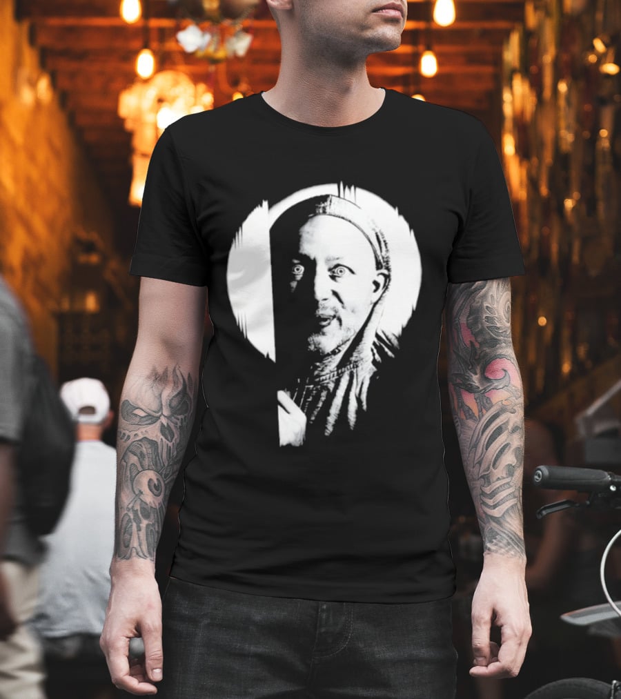 Brian Limond Curious Guy Face Sketch Circle T-Shirt