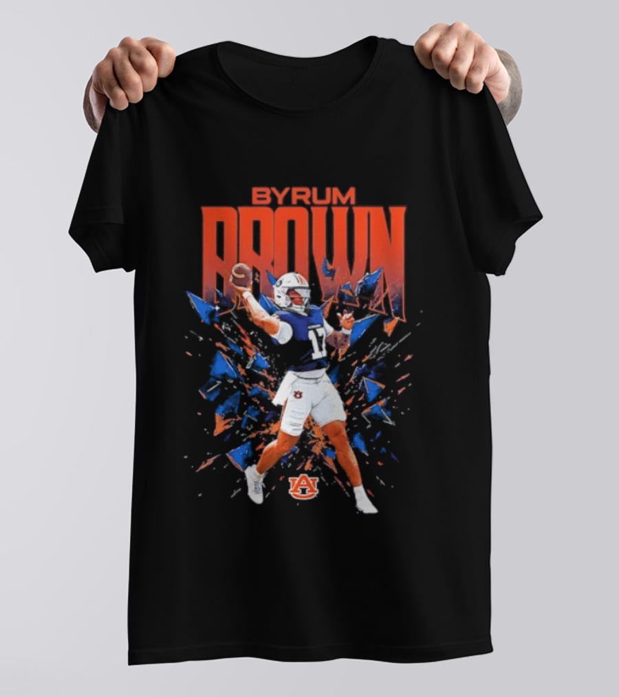 Byrum Brown Auburn Tigers Football Player T-Shirt