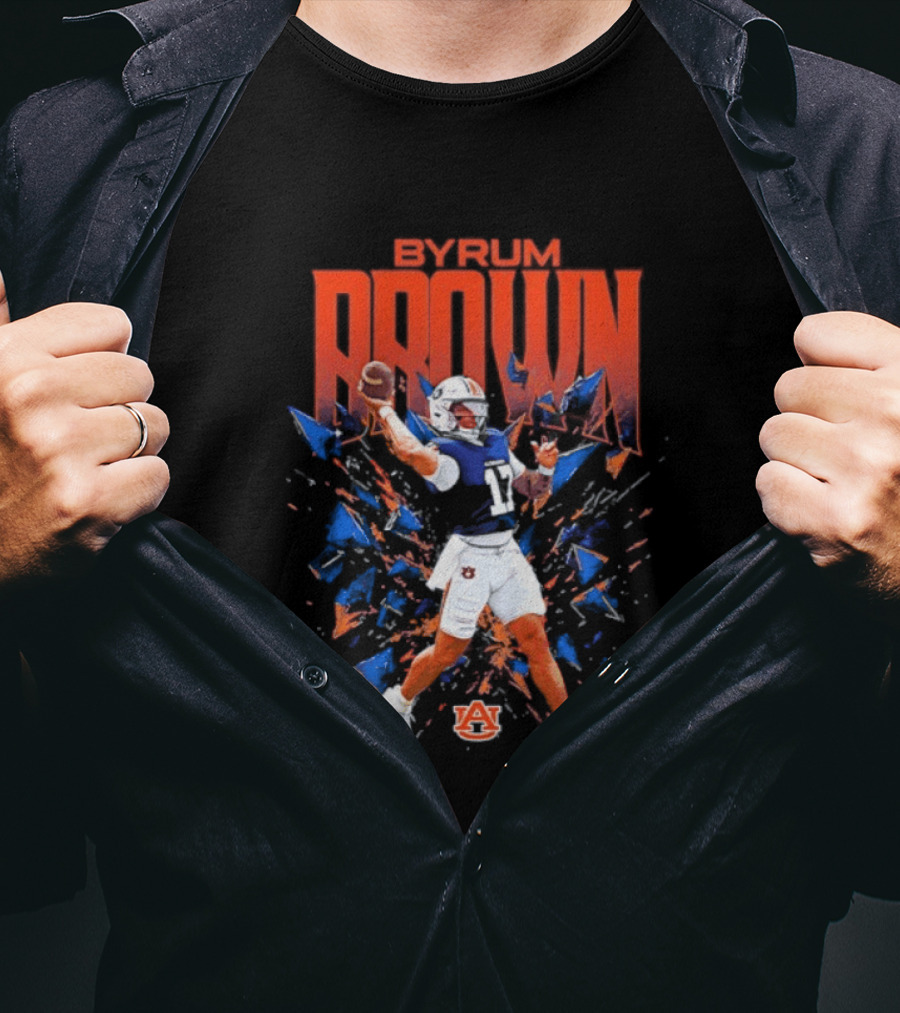 Byrum Brown Auburn Tigers Football Player T-Shirt