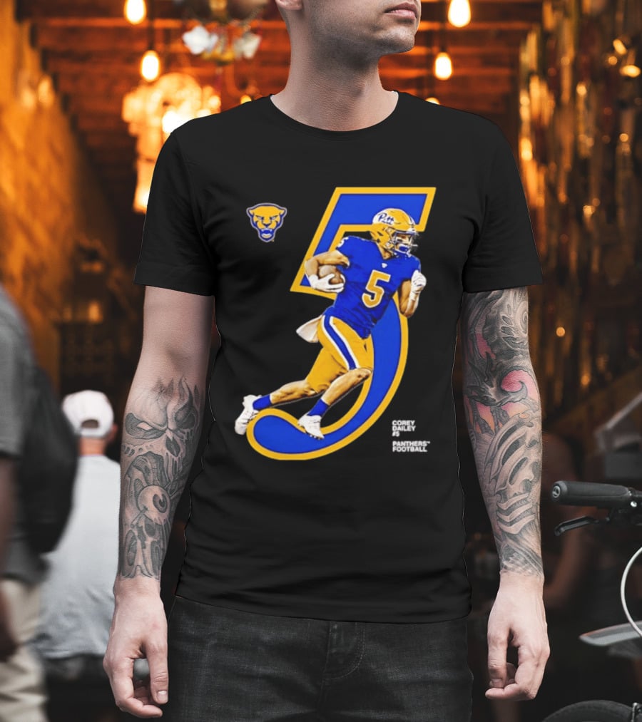 Pitt Panthers Corey Dailey 5 Football Jersey Number T-Shirt
