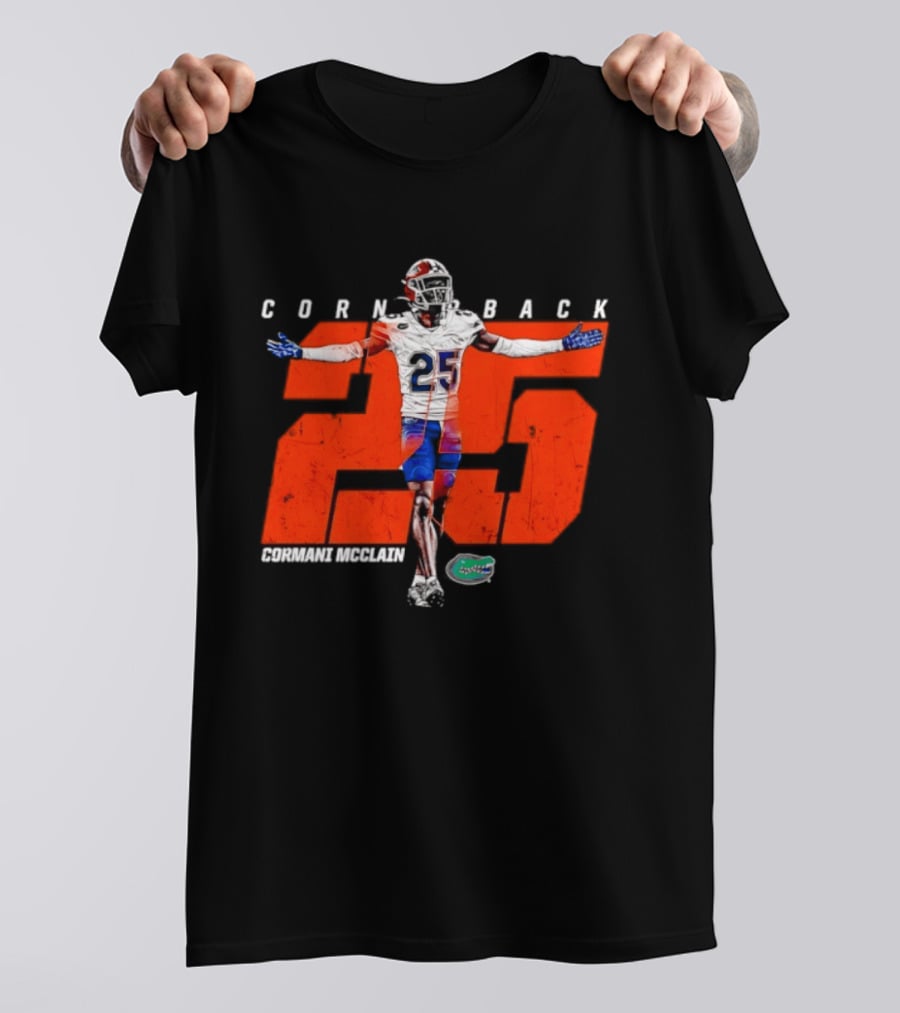 Cormani McClain #25 Corn Back Florida Gators NCAA Football Player T-Shirt