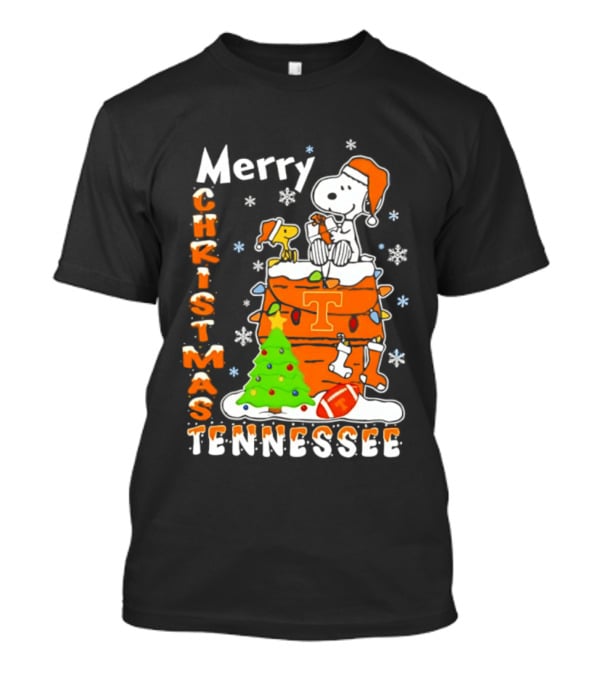 Snoopy Woodstock Christmas 2026 Tennessee Volunteers Football Santa Hat T-Shirt