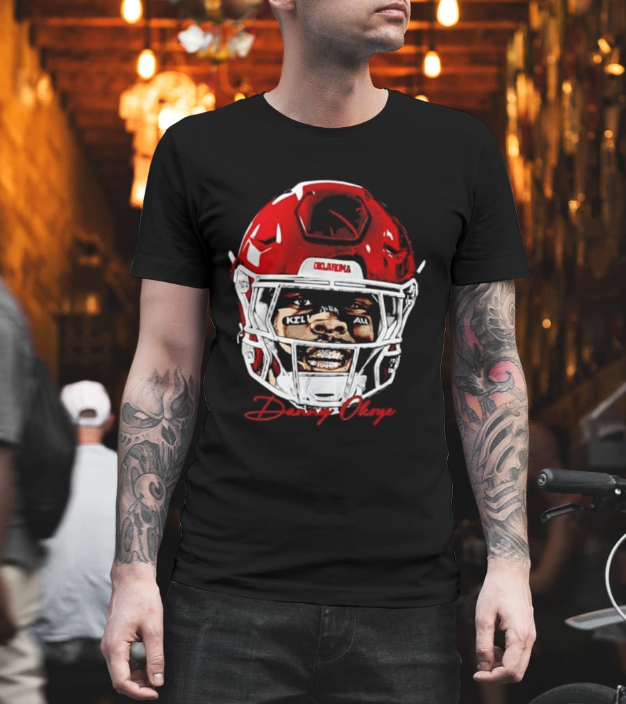 Danny Okoye Oklahoma Sooners Football Helmet Swag T-Shirt