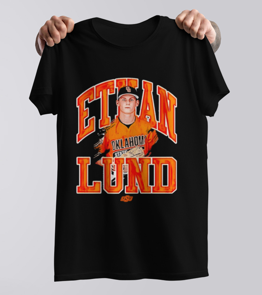 Ethan Lund Oklahoma State Cowboys Baseball T-Shirt