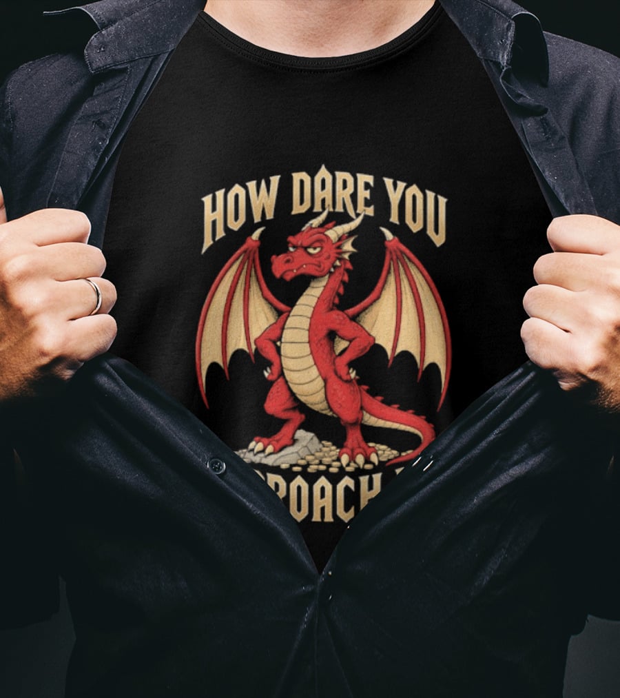 How Dare You Approach Me Dragon Fantasy Winged Creature T-Shirt