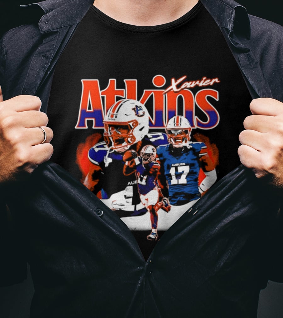 Xavier Atkins Auburn Tigers Football Player Number 17 Collage T-Shirt