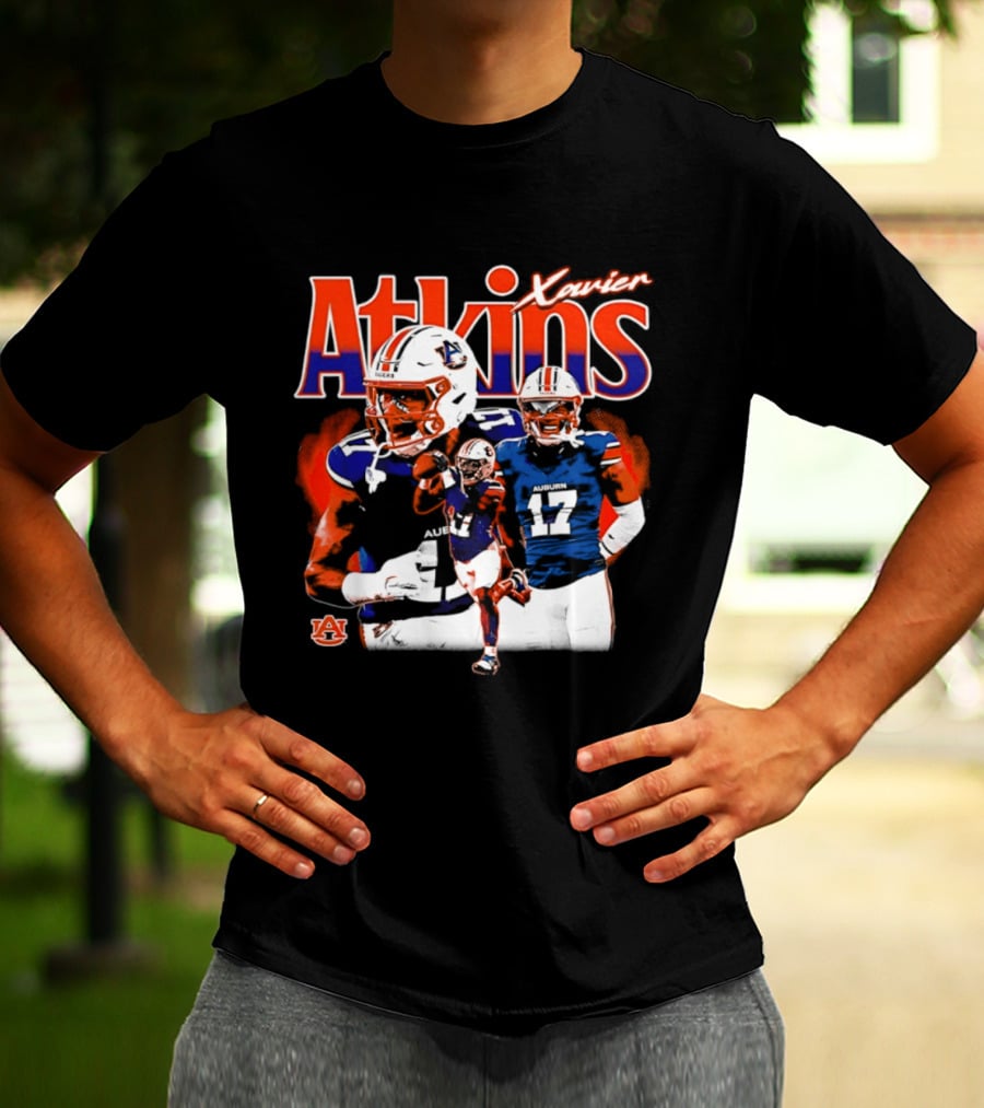 Xavier Atkins Auburn Tigers Football Player Number 17 Collage T-Shirt