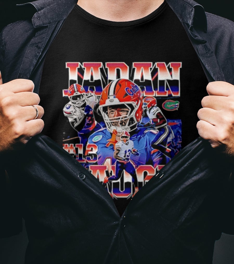 Jadan Baugh Florida Gators #13 NCAA Football Player Collage T-Shirt