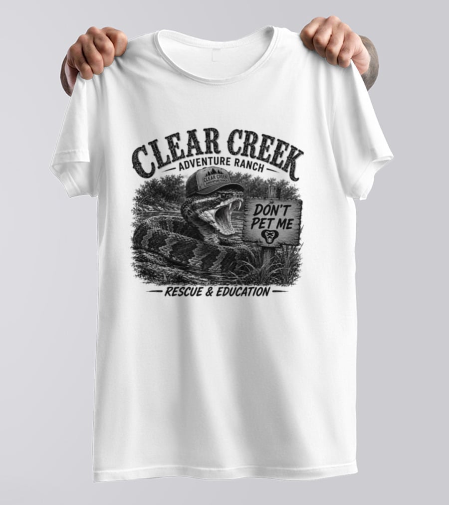 Clear Creek Adventure Ranch Don't Pet Me Rescue Education T-Shirt