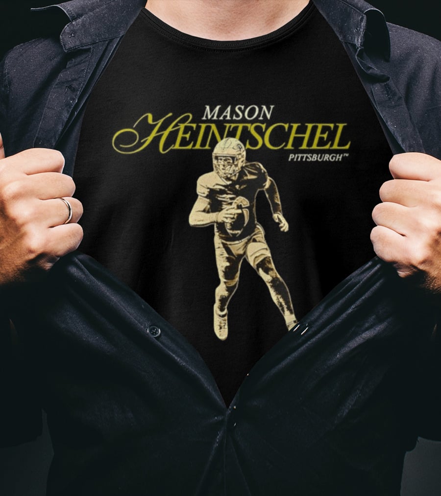 Mason Heintschel Pitt Panthers Football Player Action Pose T-Shirt