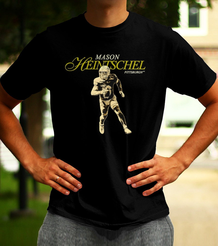 Mason Heintschel Pitt Panthers Football Player Action Pose T-Shirt