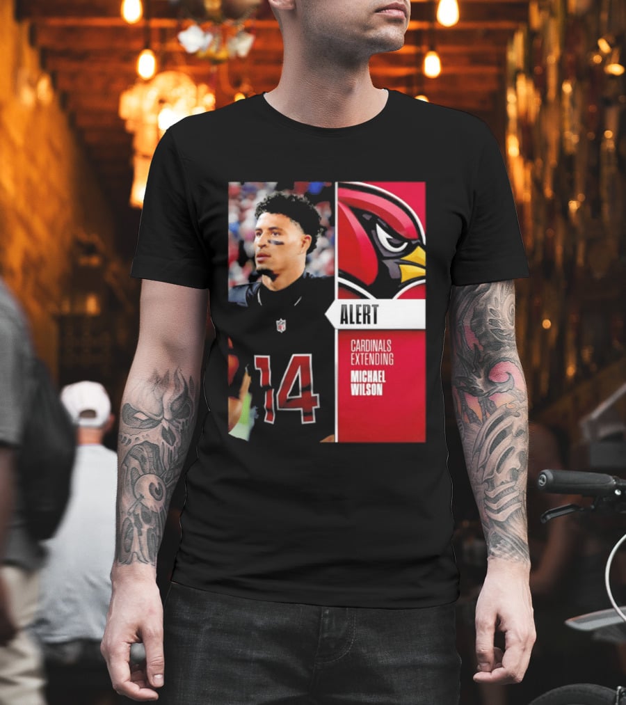 Alert Cardinals Extending Michael Wilson Arizona 14 T-Shirt