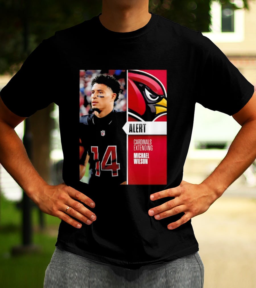 Alert Cardinals Extending Michael Wilson Arizona 14 T-Shirt