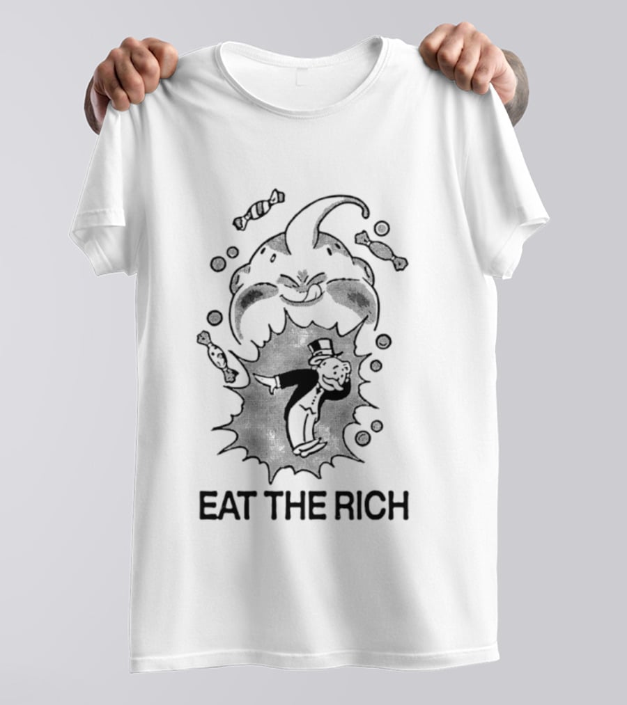 Eat The Rich Majin Buu And Monopoly Man Fusion T-Shirt