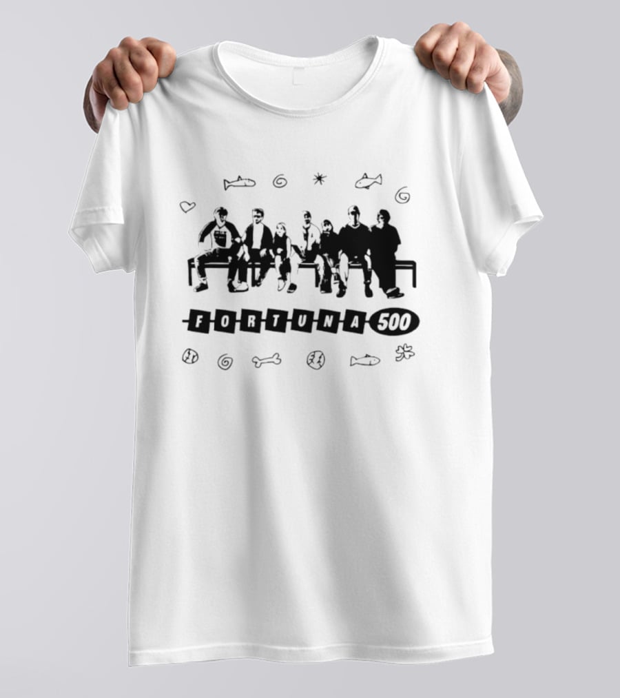 Fortuna 500 Group Bench Silhouettes With Doodles T-Shirt