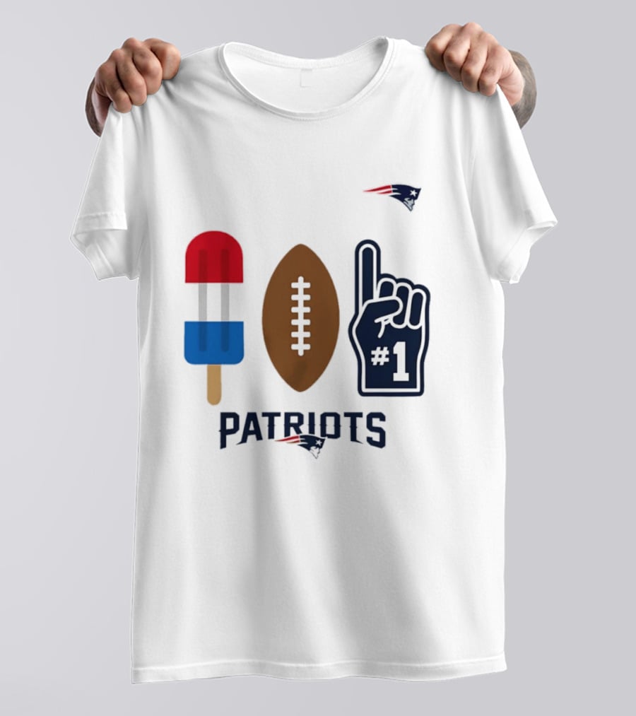 Patriots Americana Popsicle Football Number One Fan T-Shirt