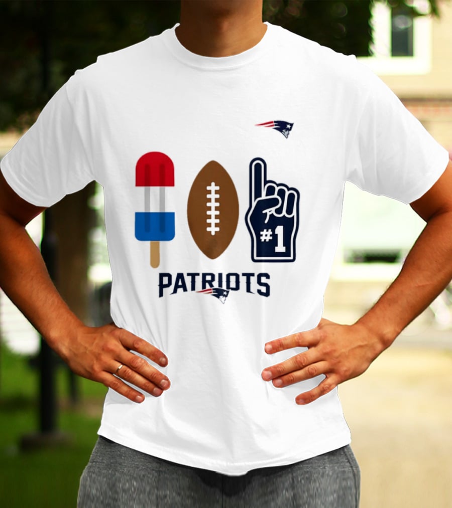 Patriots Americana Popsicle Football Number One Fan T-Shirt