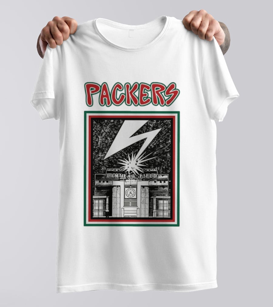 Packers Lambeau Field Green Bay Bad Brains Lightning Burst T-Shirt
