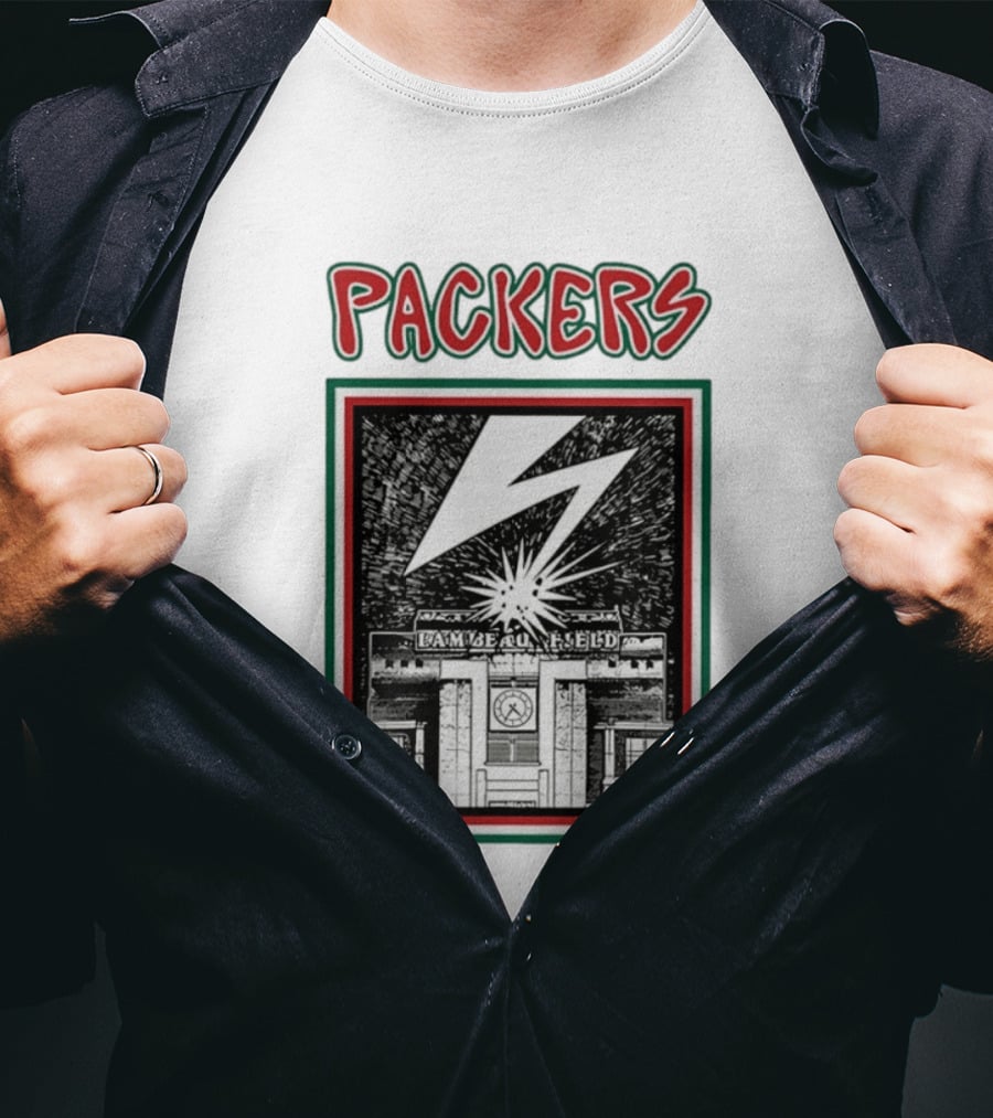 Packers Lambeau Field Green Bay Bad Brains Lightning Burst T-Shirt