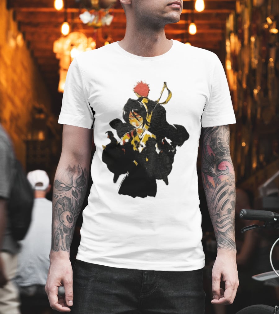 Rukia Kuchiki And Ichigo Kurosaki Spirit Battle Bleach Anime Fan Favorite Characters T-Shirt