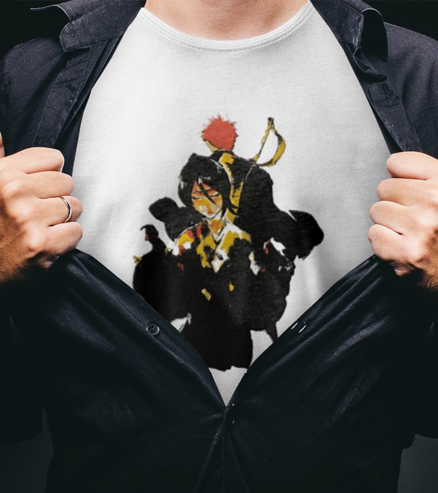 Rukia Kuchiki And Ichigo Kurosaki Spirit Battle Bleach Anime Fan Favorite Characters T-Shirt