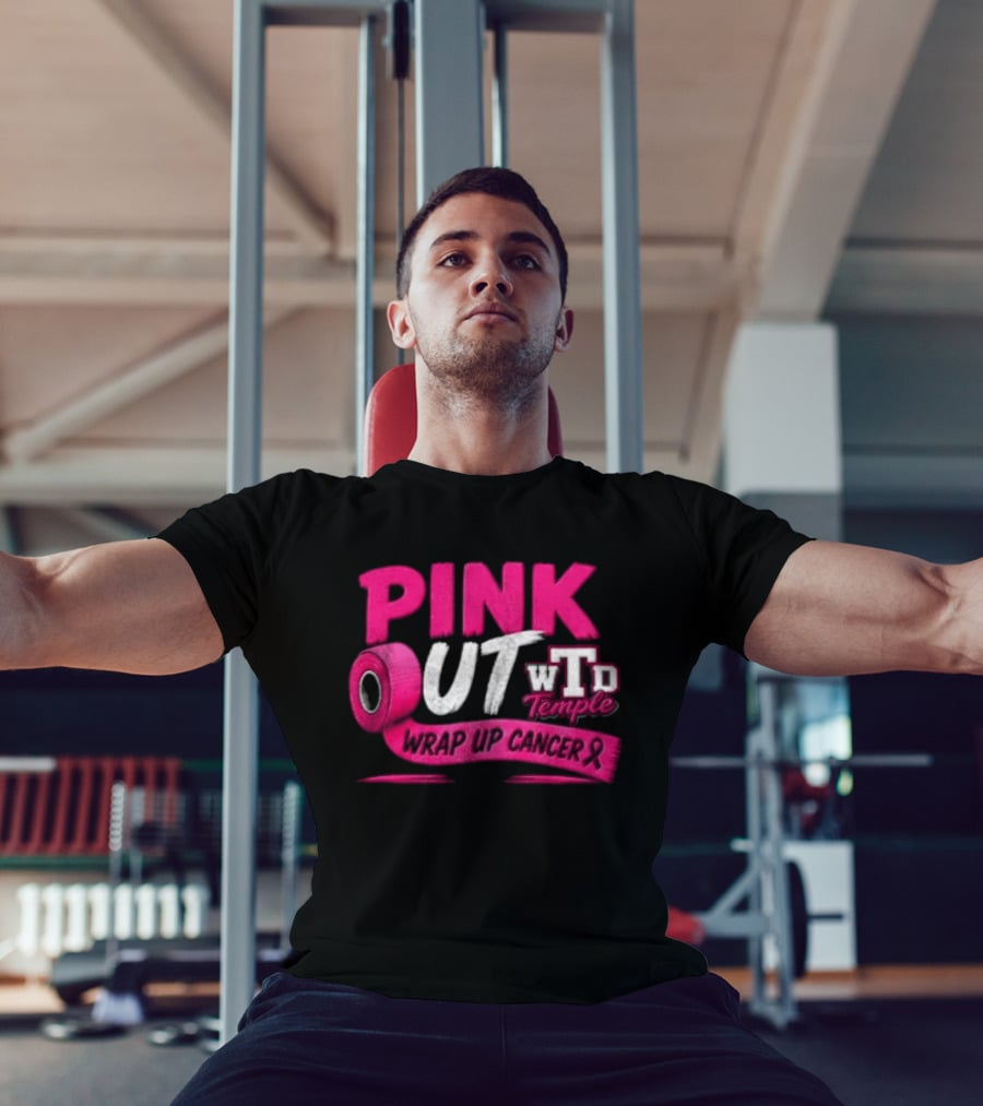 PINK OUT WTD Temple Wrap Up Cancer Awareness Event T-Shirt
