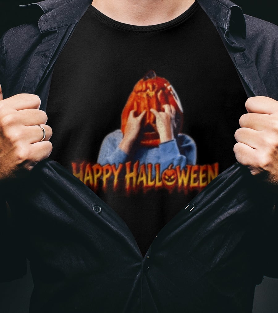 Halloween Pumpkin Head Child Happy Halloween T-Shirt