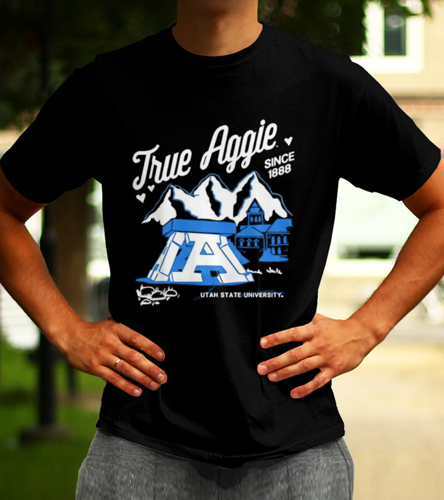 True Aggie 1888 Utah State University Heritage Iconography T-Shirt