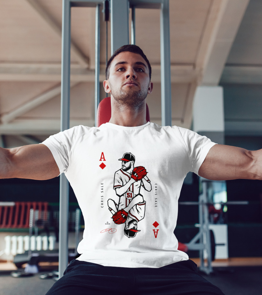 Ace Of Diamonds Chris Sale Playing Card Baseball T-Shirt