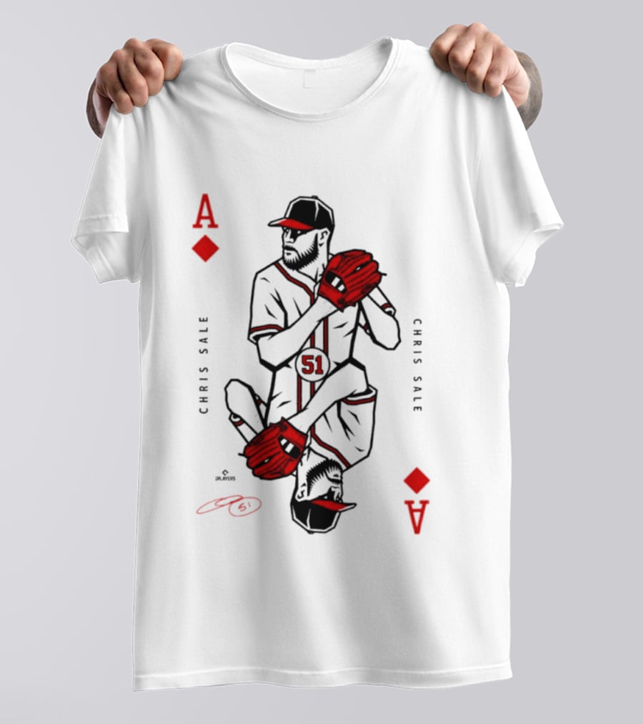 Ace Of Diamonds Chris Sale Playing Card Baseball T-Shirt