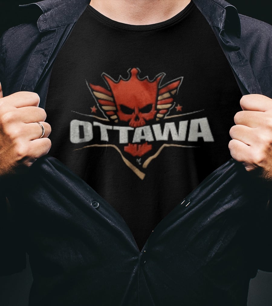 Ottawa Cody Rhodes American Nightmare Winged Crown Skull T-Shirt
