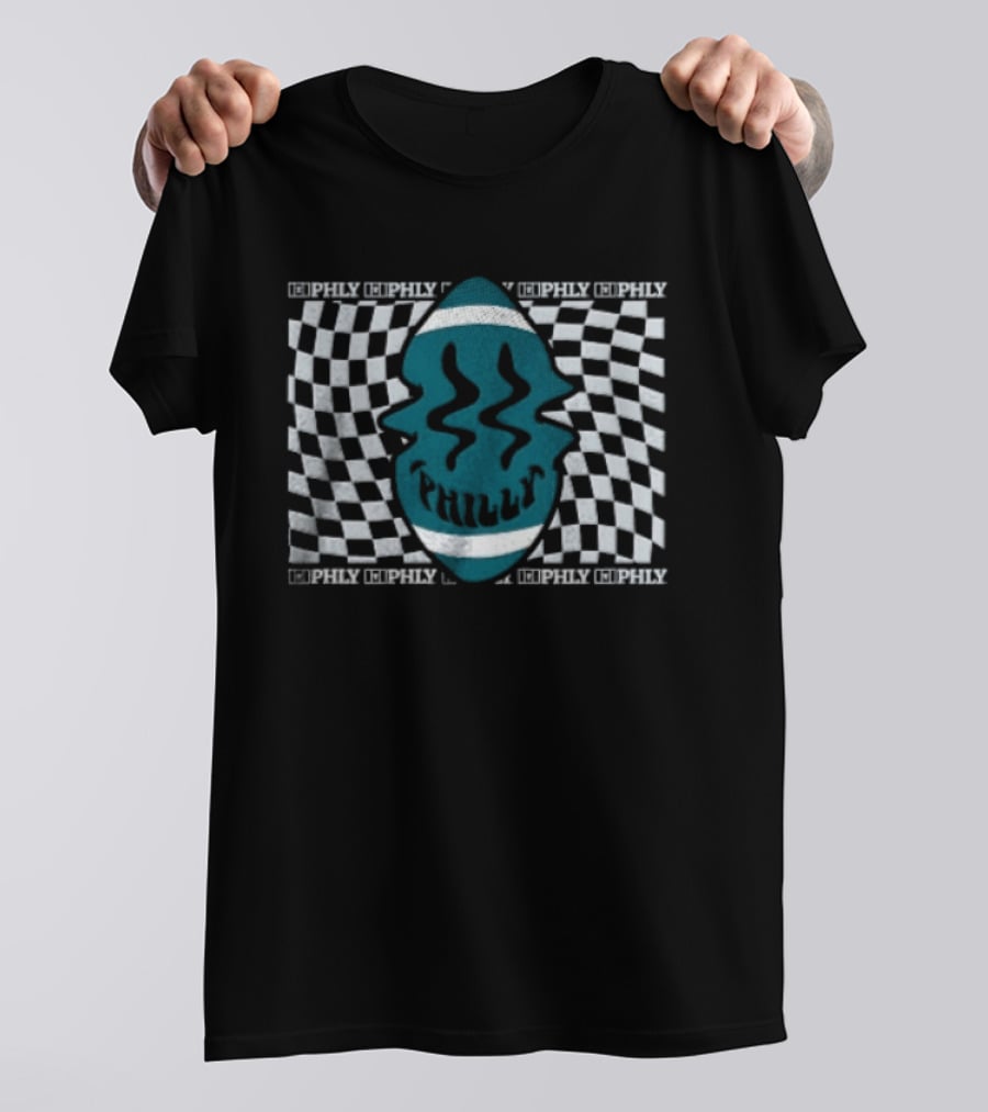 Philadelphia Eagles Philly Happy Ball Checkered NFL Fan T-Shirt