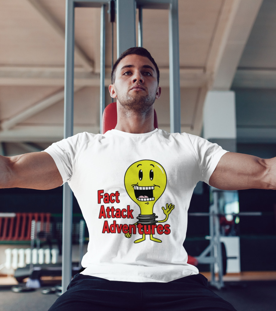 Fact Attack Adventures Smiling Light Bulb T-Shirt