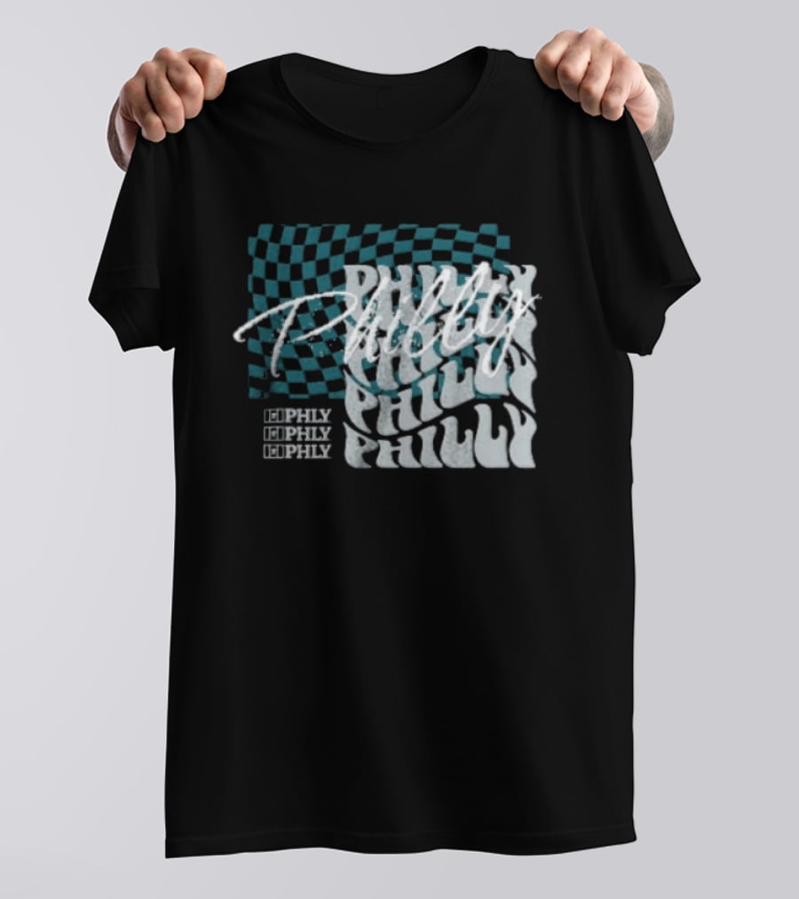 Philly Checkered Repeat Philadelphia Eagles Philly Philly T-Shirt