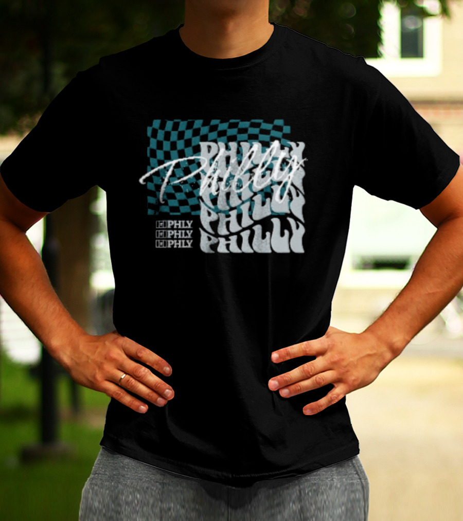 Philly Checkered Repeat Philadelphia Eagles Philly Philly T-Shirt