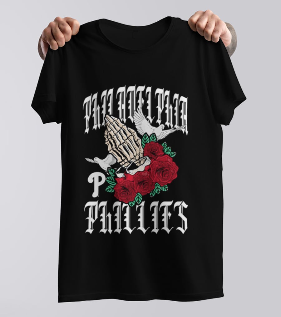 Philadelphia Phillies Gothic Bloom Halloween 2026 T-Shirt