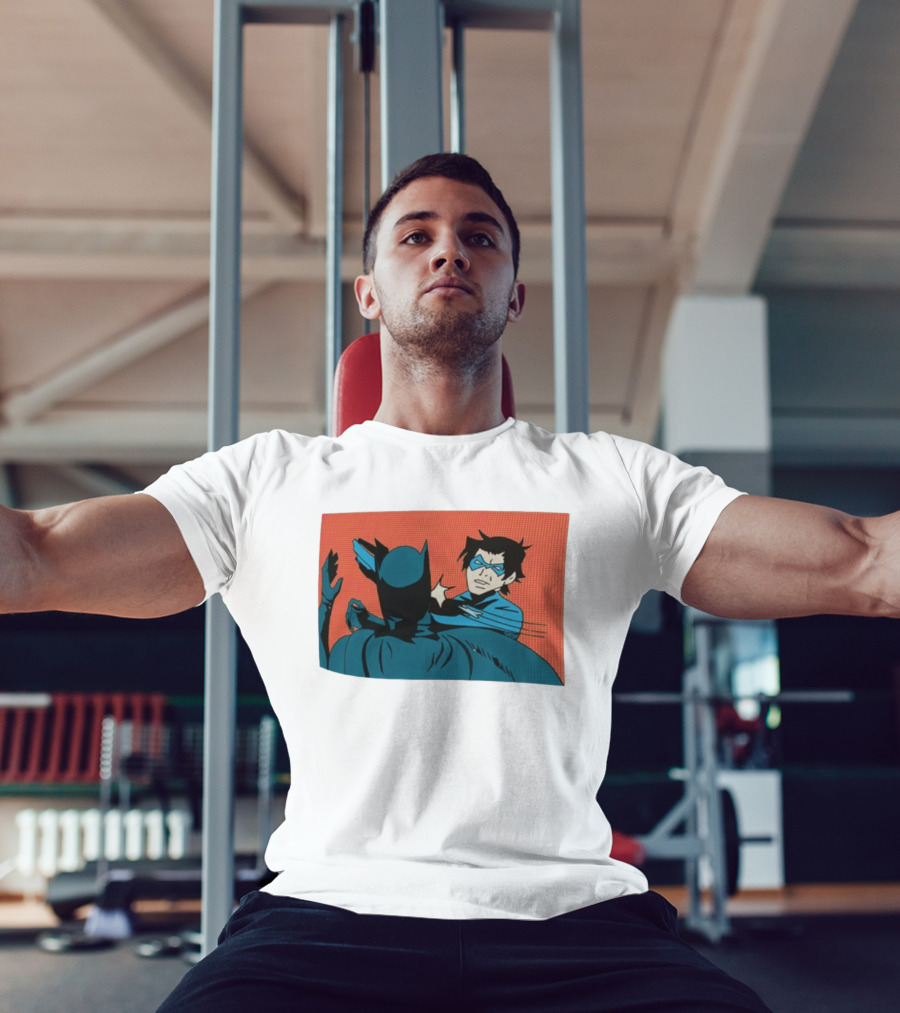 Nightwing Slaps Batman Dick Grayson Meme Comic Panel T-Shirt