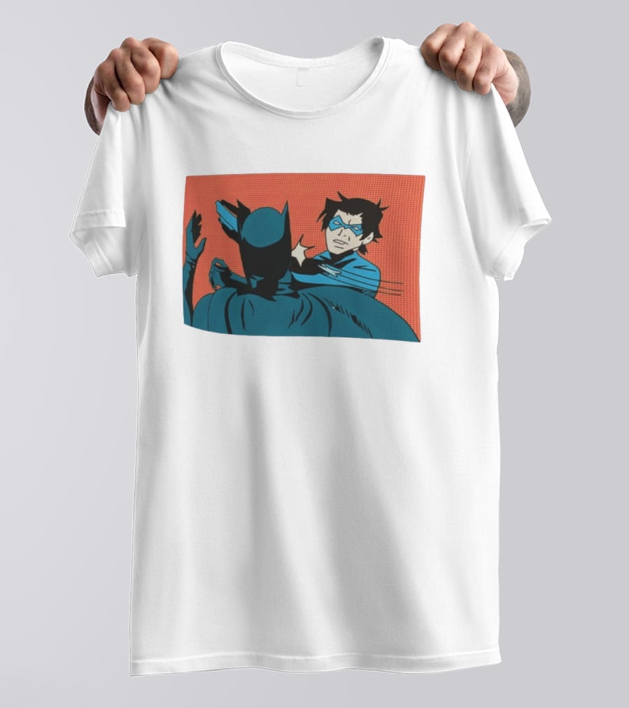 Nightwing Slaps Batman Dick Grayson Meme Comic Panel T-Shirt