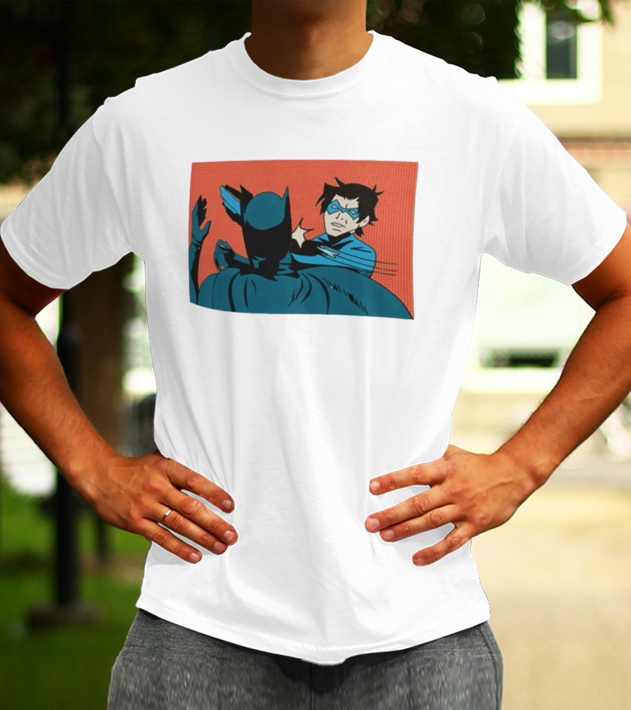 Nightwing Slaps Batman Dick Grayson Meme Comic Panel T-Shirt