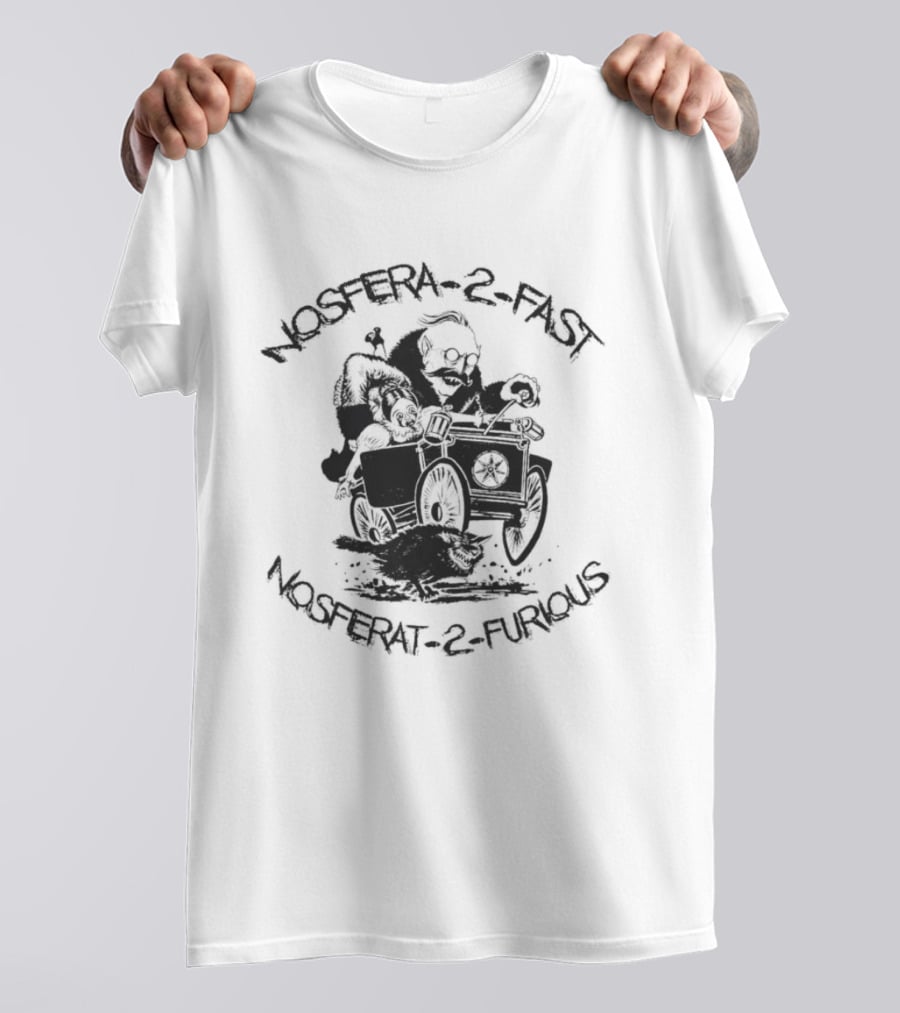 Nosfera 2 Fast Nosfera 2 Furious Vintage Cartoon Monster Car Chase T-Shirt