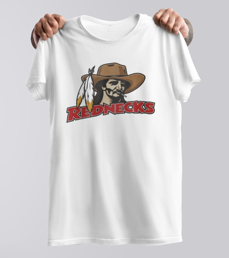 Rednecks Cowboy Icon With Feathered Hat T-Shirt