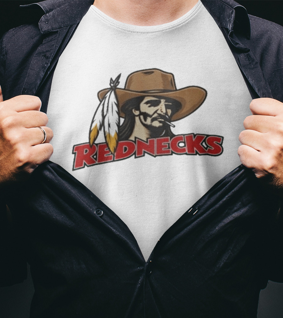 Rednecks Cowboy Icon With Feathered Hat T-Shirt