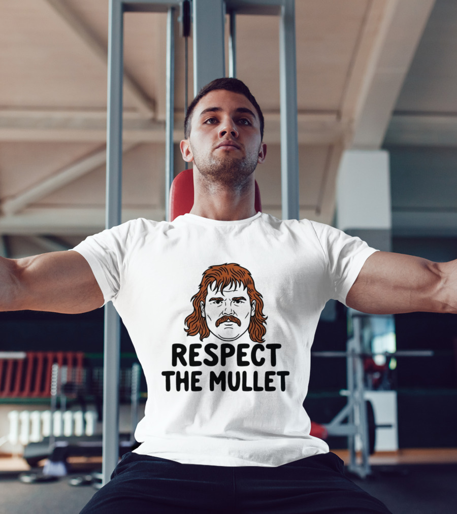 Respect The Mullet Retro Iconic Hairstyle T-Shirt