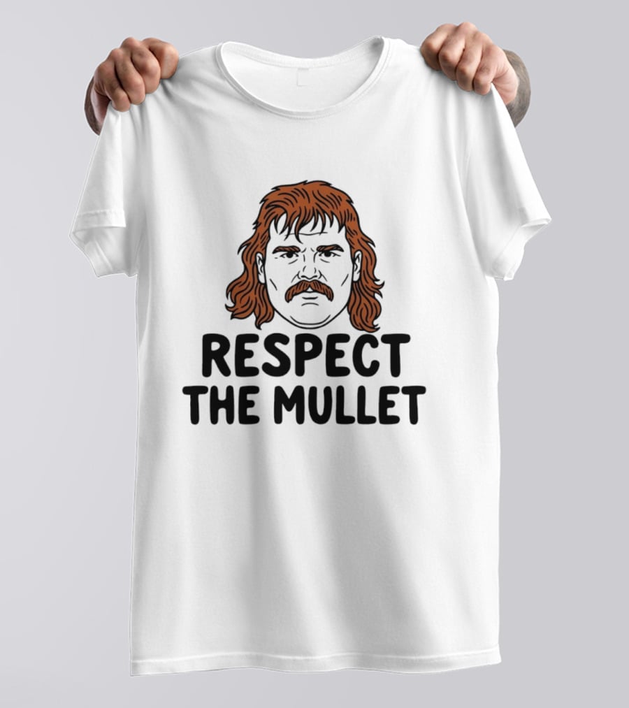 Respect The Mullet Retro Iconic Hairstyle T-Shirt